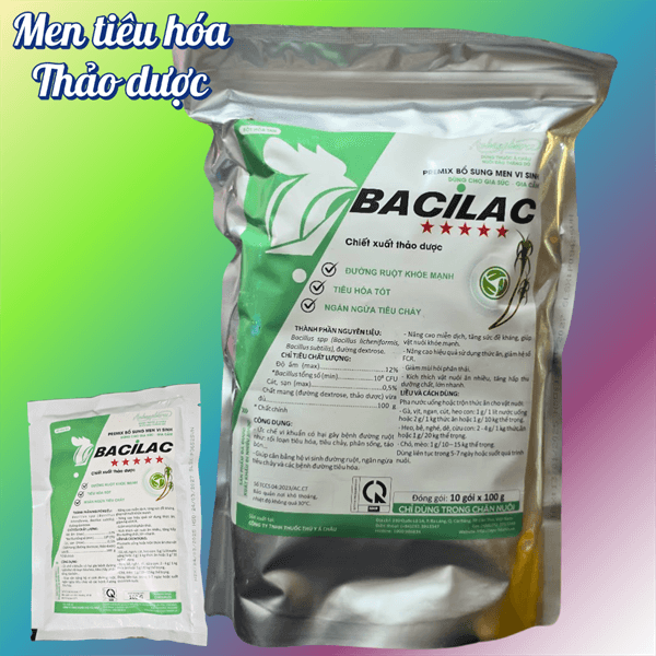 Á Châu Bacilac - Men thảo dược tan 100gr